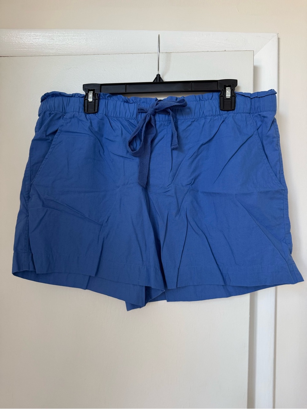 LOFT Royal Blue Elastic Waist Drawstring Cotton Shorts